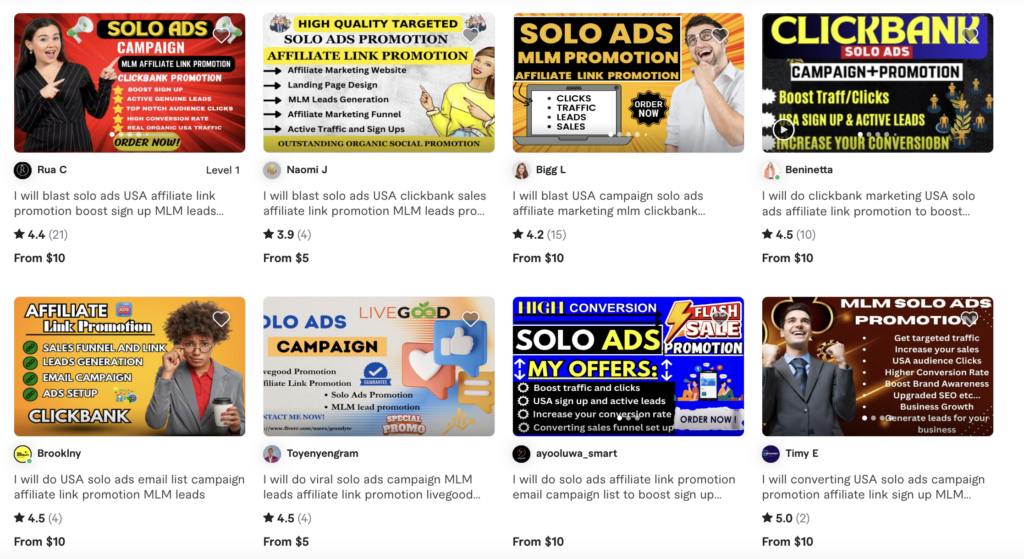 fiverr solo ads